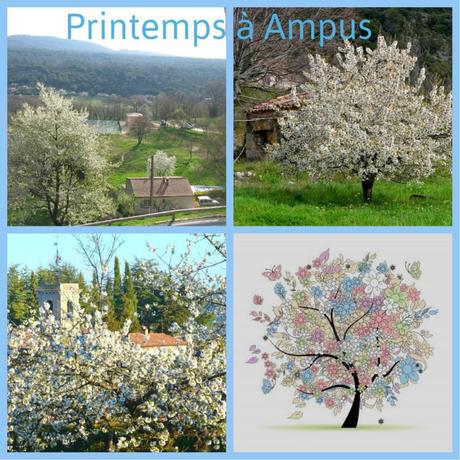 Bientôt le printemps – A35 collage printemps à Ampus