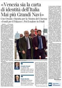 Dario Franceschini sera t’il le sauveur de Venise ? Venezia sia la carta