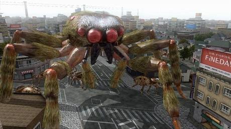 Une araignée géante dans le jeu vidéo Earth Defense Force 2025