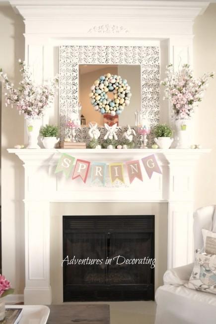 Comment incorporer le printemps dans sa déco maison! Printemps - cheminée et lapins