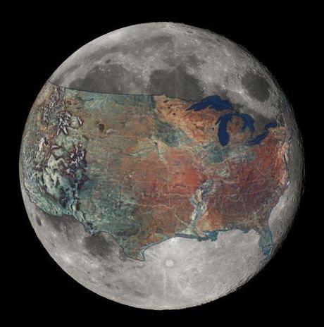 Un décalco de la Terre sur la Lune.