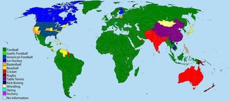 Les sports les plus populaires par pays.