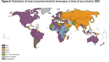 La boisson la plus bue dans les pays.