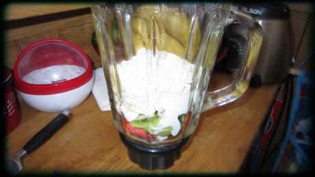 blender smoothie fruit avoine