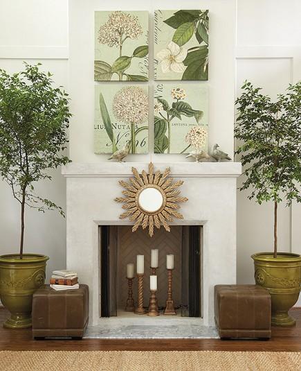 3 façons de décorer sa cheminée pour l’été! Cheminée - bougies et verdure