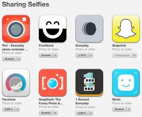 App Store Sharing Selfies