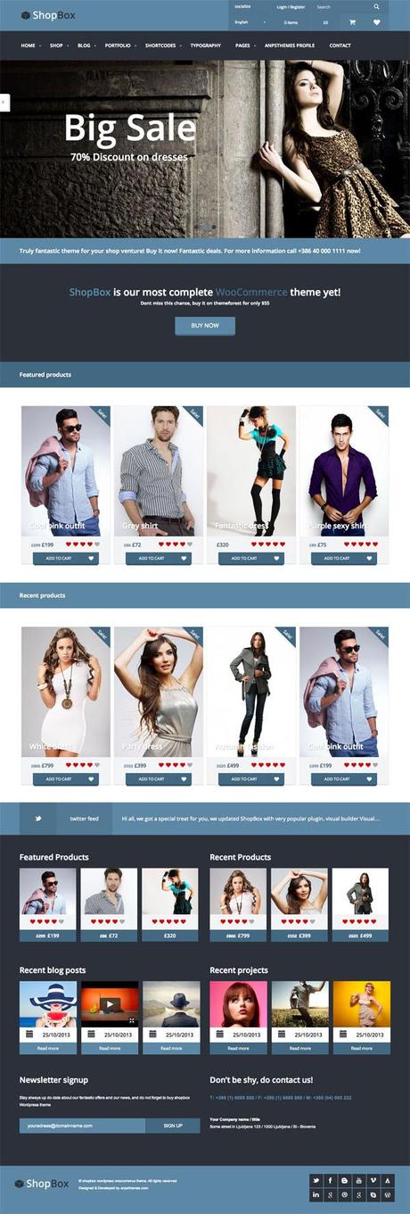 Les 10 themes wordpress e-commerce de qualité Shopbox E-commerce WordPress Theme