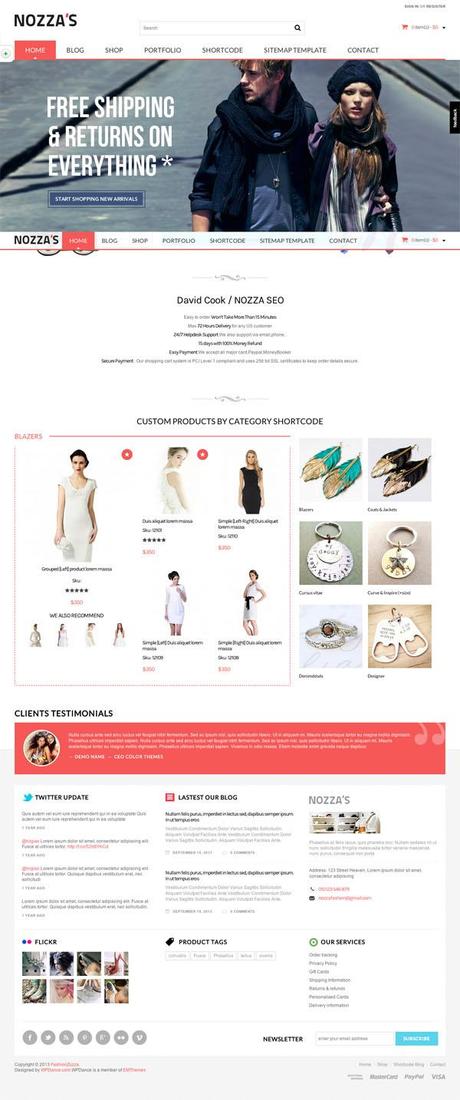 Les 10 themes wordpress e-commerce de qualité Nozza Theme WordPress Ecommerce