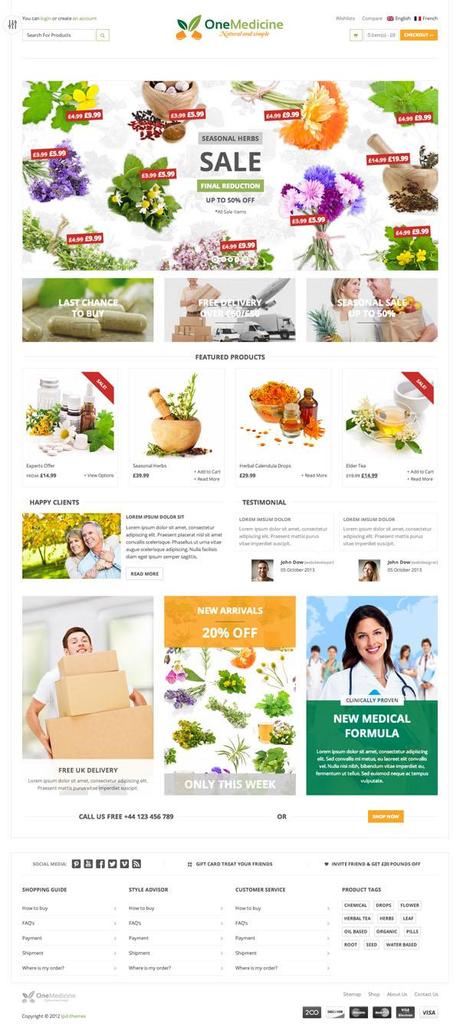 Les 10 themes wordpress e-commerce de qualité 123 Medicine Theme WordPress E-commerce
