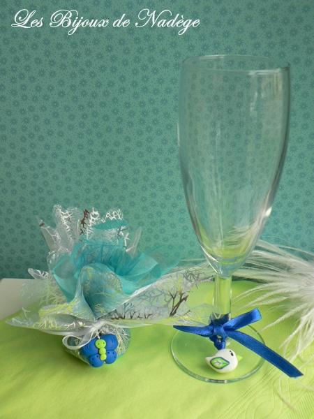Décoration de table thème nature ,oiseau,campagne,forêt marque verre thème oiseau papillon