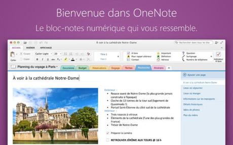 Microsoft OneNote GRATUIT sur votre Mac