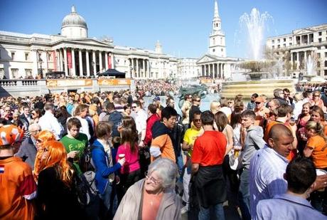 La Fête de la Reine à Londres sur Trafalgar Square Queens day londres