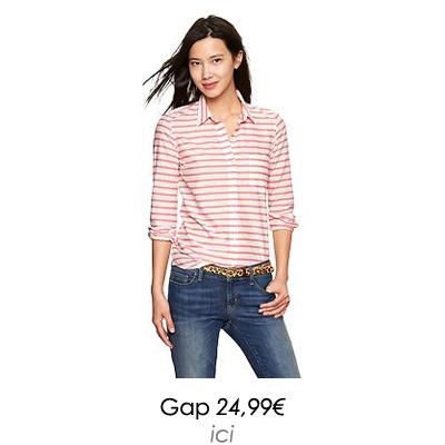LA CHEMISE NOUÉE POUR METTRE EN VALEUR LA TAILLE Chemise rayée à nouer Gap