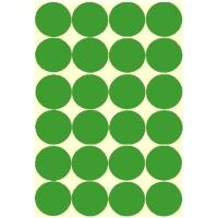 A la découverte des sens #2 24 grosses gommettes vertes 30mm