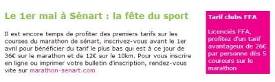 Et les 2 gagnants pour les dossards du Marathon de SENART 2014 sont… Sénart 1