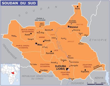 Carte Soudan du sud BD