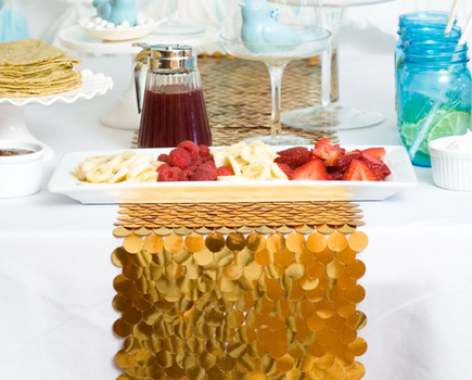 8 Inspiration DIY Déco-printemps Centre de table en paillettes