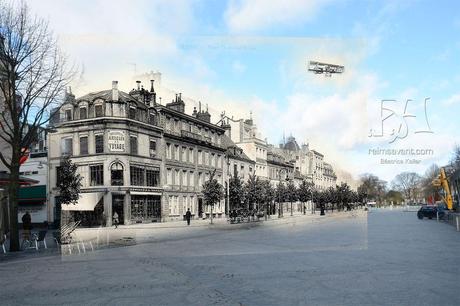 Un Aéroplane survole la place Drouet-d'Erlon 68-GSA-Erlon-FL-RA.jpg