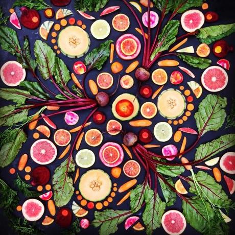 Food art with vegetables : des kaléidoscopes gourmands Arty Fruit and Veg