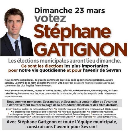 Le 23 mars 2014, votez Stéphane Gatignon pour donner de l'avenir aux sevranais