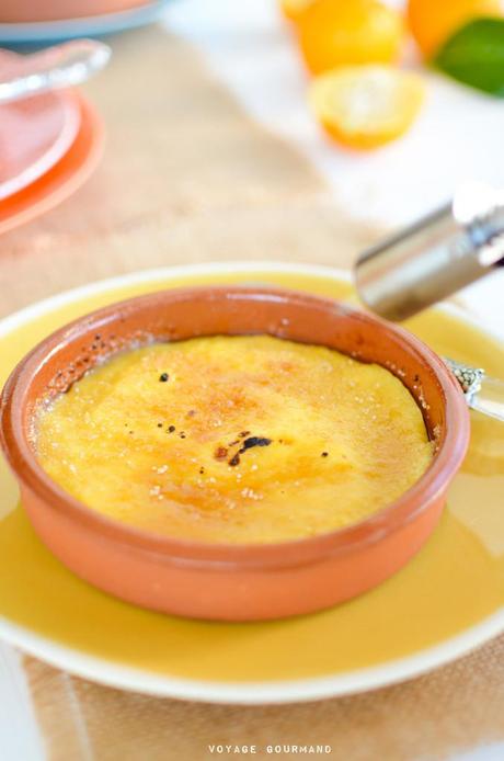 Crème aux œufs (ou catalane) caramélisée au citron bergamote Crème caramélisée au citron bergamote