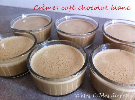 Crèmes café chocolat blanc mascarpone