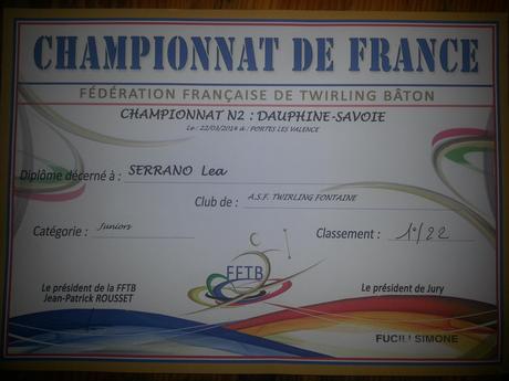 Le podium de Léa Championne de la ligue Dauphiné Savoie catégorie junior N 2 20140322_125213