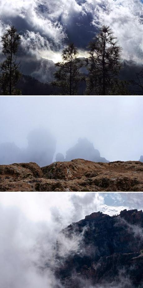 Les îles volcaniques Ibériques et la brume de janvier