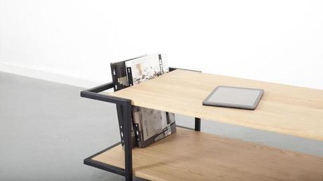 MIRAGE meuble de bois cerclé d’acier par le Studio Hekla MIRAGE meuble de bois cerclé d’acier par le Studio Hekla