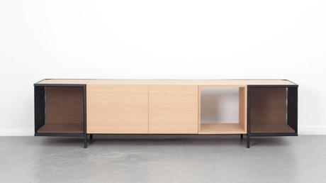 MIRAGE meuble de bois cerclé d’acier par le Studio Hekla MIRAGE meuble de bois cerclé d’acier par le Studio Hekla