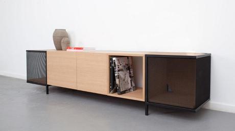 MIRAGE meuble de bois cerclé d’acier par le Studio Hekla MIRAGE meuble de bois cerclé d’acier par le Studio Hekla