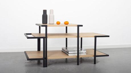 MIRAGE meuble de bois cerclé d’acier par le Studio Hekla MIRAGE meuble de bois cerclé d’acier par le Studio Hekla