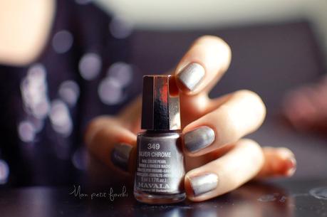 Vernis chromé : Mavala n°349 Silver Chrome Vernis chromé : Mavala n°349 Silver Chrome swap flacon