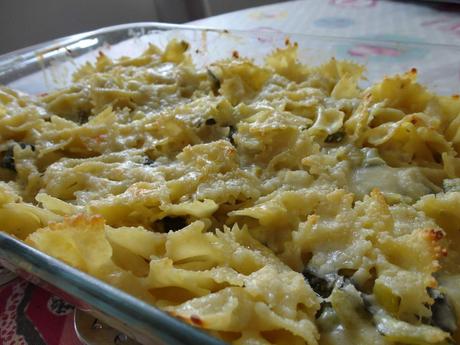 Gratin de pâtes, courgettes, gorgonzola, parmesan Gratin de pâtes, courgettes, gorgonzola, parmesan