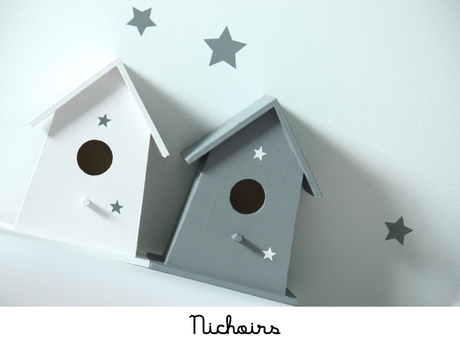 Déco chambre d'enfants : nichoirs et patères personnalisées http://www.macaisseajouets.com/p/les-nichoirs.html