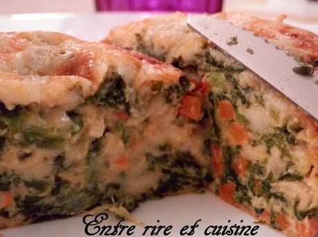 Clafoutis salés Epinards/Julienne de légumes/ Mozzarella