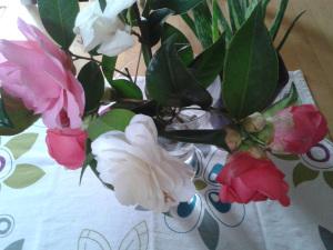 Bouquet de printemps bouquet camelias