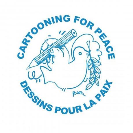Festival HÉRAULT TRAIT LIBRE LOGO-CARTOONING-MACARON-BLEU