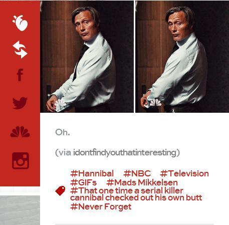La Social TV sur Tumblr Tumblr - Hannibal Post