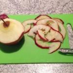 Tarte aux pommes « Bouquet de roses » La découpe des pommes