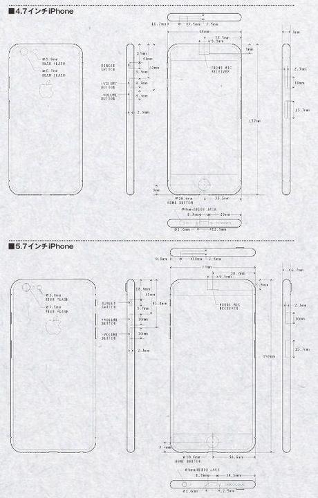 Des fuites sur le design de l’iPhone 6 schema iphone 6