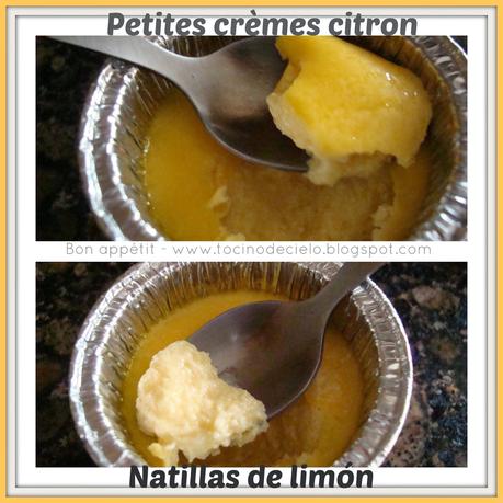 Petites crèmes citron à IG bas - Natillas limón IG bajo