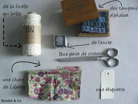 ★ DIY ★ Etiquettes cadeaux Liberty Etiquette liberty_materiel