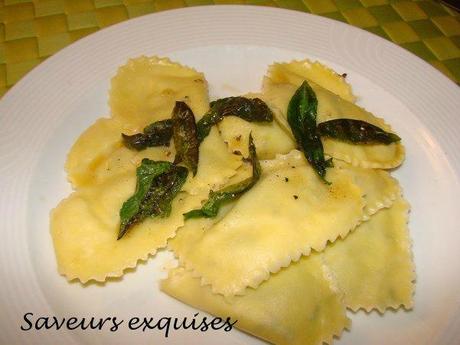 raviolis noisettes et ail d'ours