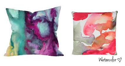 Coussin watercolor