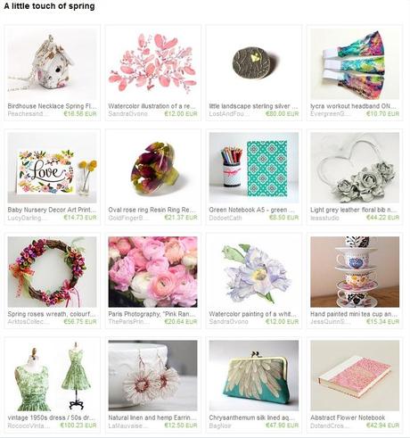 Comment ça marche : Etsy - les treasuries 2/2 https://www.etsy.com/treasury/ODcwNjAzOHwyNzI1ODQyNTc2/a-little-touch-of-spring