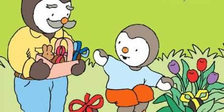 Préparer Pâques avec les enfants : des lapins en origami et des tee-shirt à colorier tchoupi-cherche-les-oeufs-de-paques