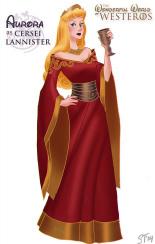 aurora__sleeping_beauty__as_cersei_lannister_by_djedjehuti-d770u3u Game Of Thrones : c’est reparti pour la saison 4