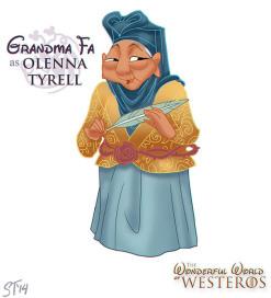 grandma_fa_as_olenna_tyrell_by_djedjehuti-d770tn9 Game Of Thrones : c’est reparti pour la saison 4