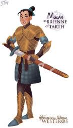 mulan_as_brienne_of_tarth_by_djedjehuti-d770s6m Game Of Thrones : c’est reparti pour la saison 4